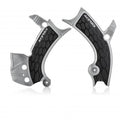 Acerbis X-Grip Frame Guards Silver/Black for Yamaha YZ450F 2018-2025