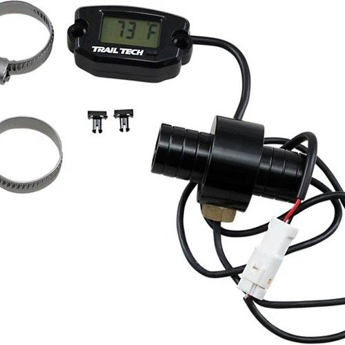 Trail Tech Surface Mount Temperature Meter with Water Hose Sensor Black 19.00mm