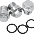 Colony Custom Tappet Oil Screen/Relief/Check Valve Plug Kit Chrome #8707-6