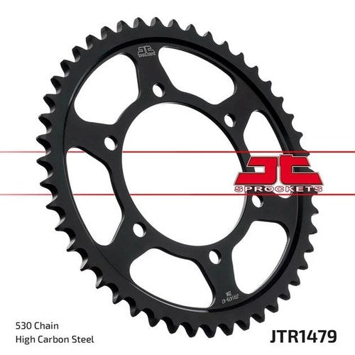 JT 530 Steel Rear Sprocket 47T Black for Yamaha YZF-R1 2009-2014
