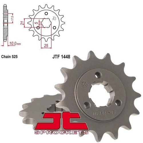 JT Front Sprocket 525 14T for Suzuki DR650/DR650S 1996-2026