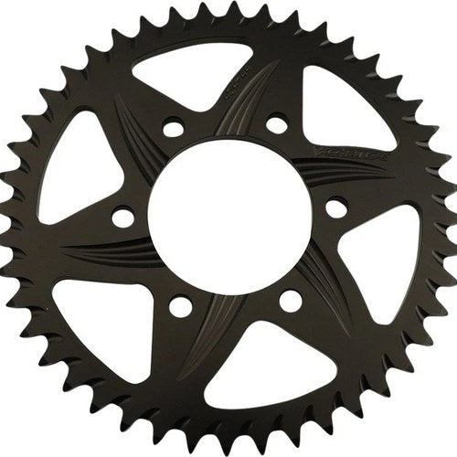 Vortex F5 Aluminum Rear Sprocket 44T 525 Black #454K-44 for Kawasaki