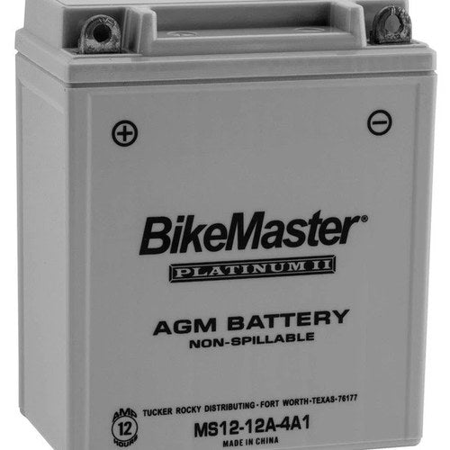 BikeMaster Agm Platinum II Battery #MS12-12A-4A1 for Honda/Kawasaki/Yamaha
