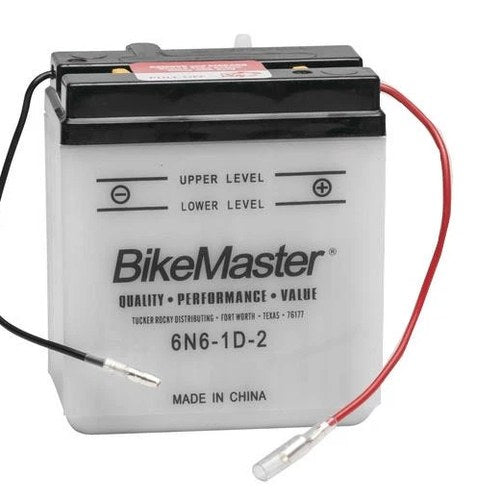BikeMaster Standard Battery 6N6-1D-2 fits Kawasaki KE100/KE175/KM100/KS125