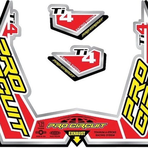 Pro Circuit Replacement Sticker for Pro Circuit 2009-2010 Ti-4GP Muffler