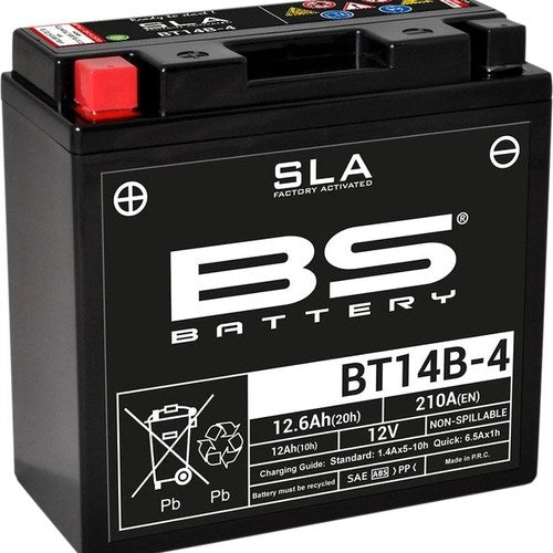 BS Battery Sla Factory Activated Maintenance Free Battery BT14B-4 #300644