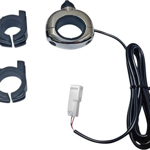 Custom Dynamics Universal Auxiliary Handlebar Mounted On/Off Switch Chrome