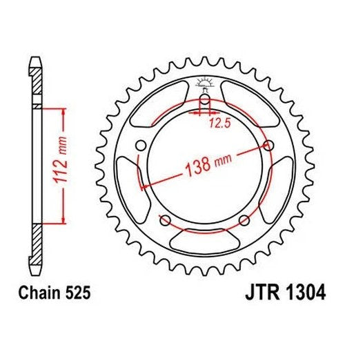 JT Steel Rear Sprocket 525 38T fits Honda VT750RS Shadow 750 RS 2010-2013