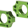 Rfx Axle Blocks Rear Green for Kawasaki KX250F/KX450F/KX250/KX125
