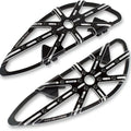 Arlen Ness 10-Gauge Adjustable Driver Floorboards Black #06-861 Harley Davidson