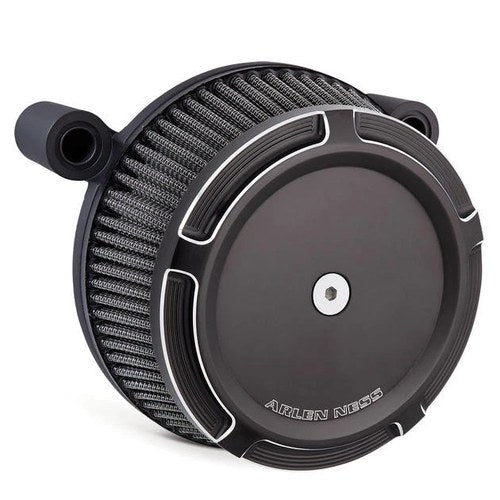 Arlen Ness Big Sucker Stage 1 Air Cleaner Beveled SS Filter Black #50-844