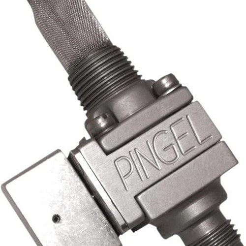 Pingel Guzzler Fuel Valve 3/8"-NPT to 6AN Outlet Clear Anodized