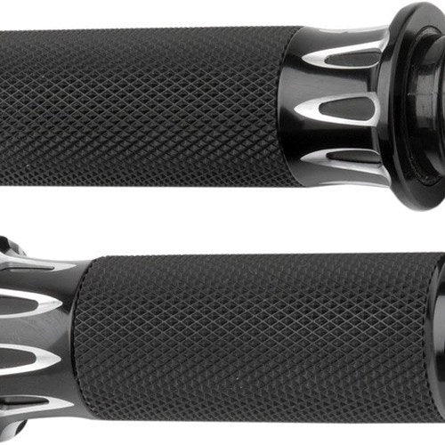 Arlen Ness Deep Cut Fusion Grips Black #07-319 Harley Davidson