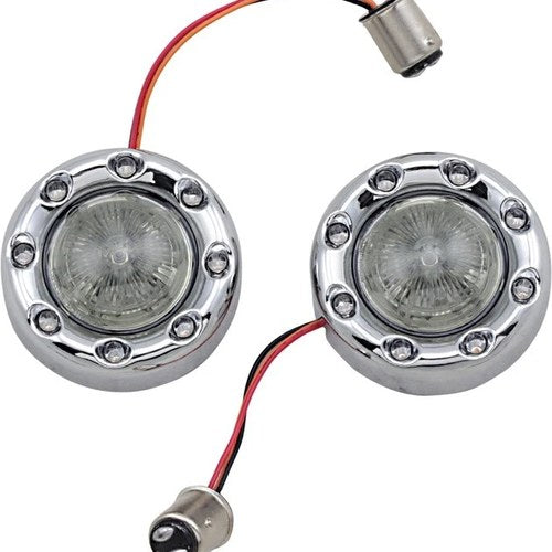 Custom Dynamics ProBeam Bullet Ringz Rear Turn Signals Chrome Amber/Smoke