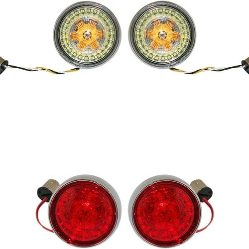 Custom Dynamics ProBEAM Bullet Bezel Turn Signal Inserts Chrome #PB-BCM2-BB-C