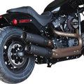 S&S Grand National 4" Slip-On Mufflers Black #550-0734 Harley Davidson