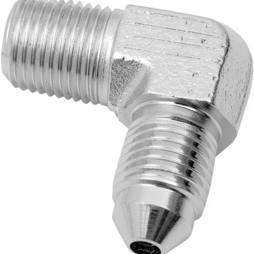 DS AN-3 Male x 1/8" Npt Male Union 90 Degree Chrome