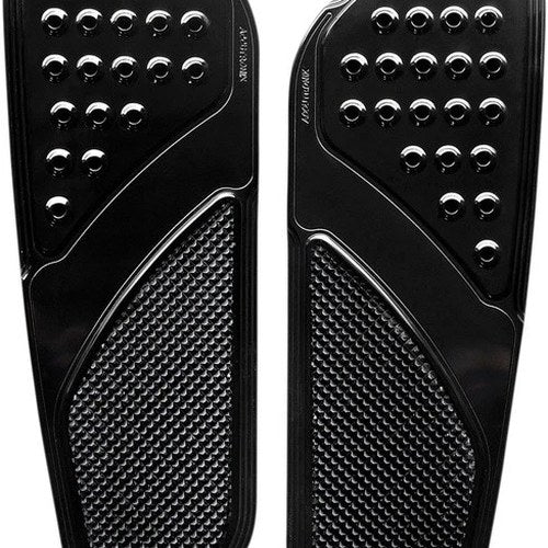 Accutronix Vintage Knurled Drilled Extended Floorboards Black Driver #FBF01-KDVB