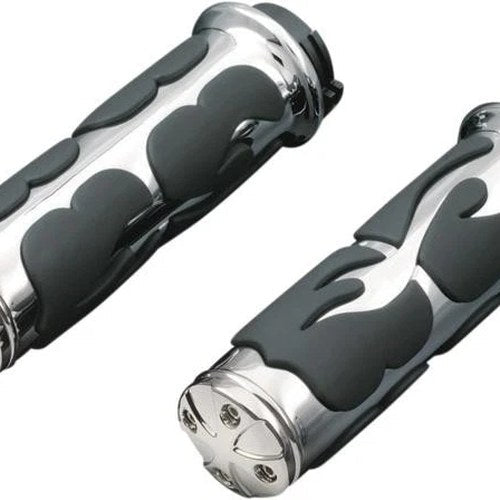 Kuryakyn Iso Flame Grips Chrome #6260 Harley Davidson