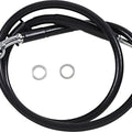 DS Black Vinyl Front Upper ABS Brake Line Kit 32-3/4" +6" Black #212092