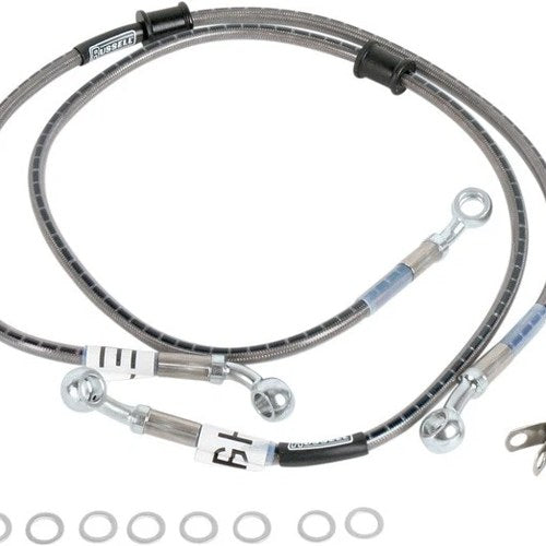 Russell Front CycleFlex Two-Line Racer Brake Line Kit #R08364 for Kawasaki