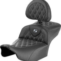 Saddlemen RoadSofa LS Ext. Reach Seat With Backrest Silver Stitch #284956