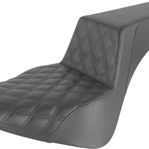 Saddlemen Step-Up LS Seat F. Lattice Stitch Black #284228 Harley Davidson