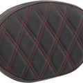 Drag Specialties Double Diamond Oval Pad for Square Sissy Bars Black/Red