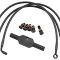 Goodridge Ebony 2 3-Line Brake Line Kit ABS +4" Front Harley Davidson Dyna