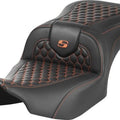 Saddlemen RoadSofa HC Seat Orange Stitch Harley Davidson Road Glide/Street Glide