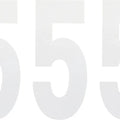 Factory Effex 8" Standard Numbers #5 White 3-Pack