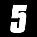 Factory Effex 7" Factory Numbers #5 White 3-Pack
