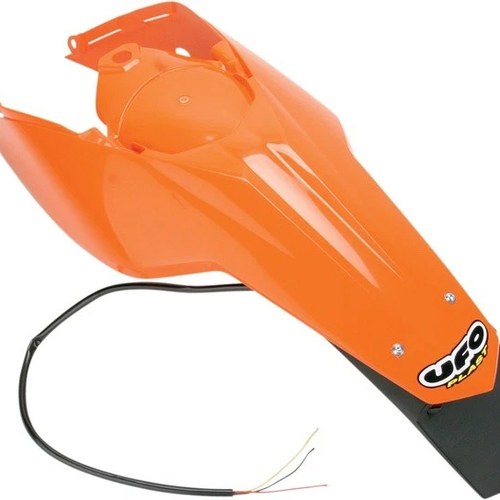 UFO Enduro Fender With Light Rear 98-12 KTM Orange #KT03097127 KTM