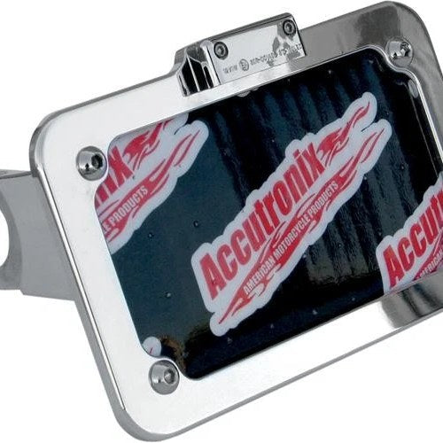 Accutronix Side Mount License Plate Assembly Chrome Harley Davidson Sportster