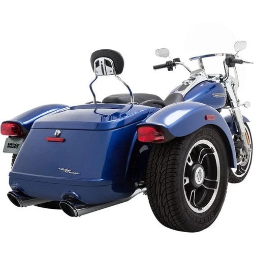 Vance & Hines Twin Slash Slip-On Mufflers Chrome #16798 Harley Davidson