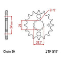 JT Front Sprocket 530 16T fits Kawasaki ZR1100A Zephyr 1100 1992-1995