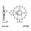JT Front Sprocket 520 14T #JTF507.14 fits Kawasaki/Husqvarna/Cagiva