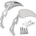 DS Flame Teardrop Mirrors with Flame Stems Chrome