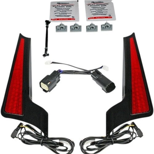 Custom Dynamics Fascia LED Light Panels Black/Red #CD-FASCIA-SS6BR