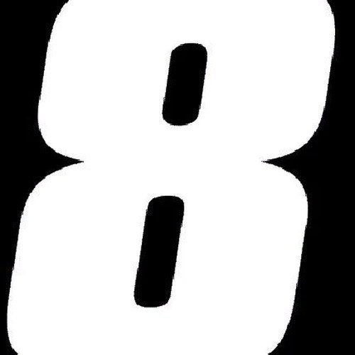 Dirt Digits Vinyl Numbers 7" White #8 3-Pack