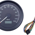 DS Universal Programmable Electronic Speedometer 0-120 Mph Black w/Black Face