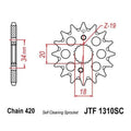 JT Self Cleaning Front Sprocket 420 15T Honda CRF150R Expert/CRF150R