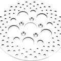 HardDrive Drilled Vented Rear Brake Rotor Polished 144626 Harley Davidson