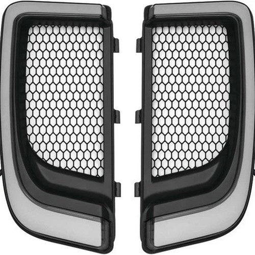Kuryakyn Tracer LED Fairing Lower Grills Satin Black #5064 Harley Davidson