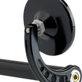 Joker Machine Bar End Mirror Round/Curved Stem 3.25" Black