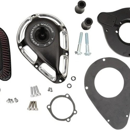 Performance Machine Jet Air Cleaner Contrast Cut #0206-2140-BM Harley Davidson