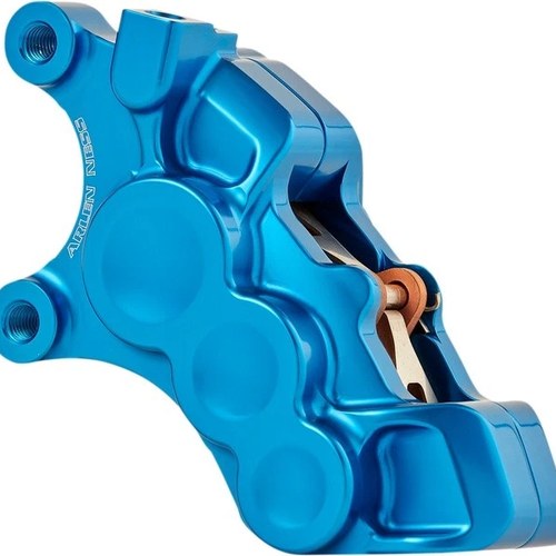 Arlen Ness Six-Piston Diff. Bore Caliper for 11.8" Rotor Front Left Blue #02-224