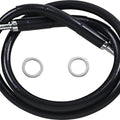 DS Black Vinyl Front Upper ABS Brake Line Kit 27-1/2" +6" Black #212128