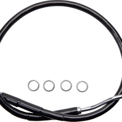 Drag Specialties Rear Caliper To ABS Brake Line Black #264542 Harley Davidson
