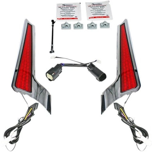 Custom Dynamics Fascia LED Light Panels Chrome/Red #CD-FASCIA-SS6CR
